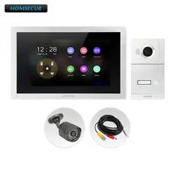 Homssecur 10 "проводной AHD телефон видео домофон системы с 1.3MP CCTV камера BC121HD-1S + BM114HD-S