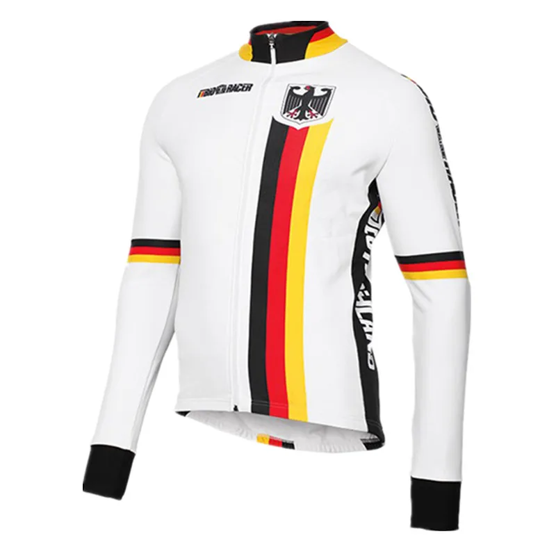Germany Nation Team Autumn Man Thin Long Sleeves Cycling Jersey Outdoor