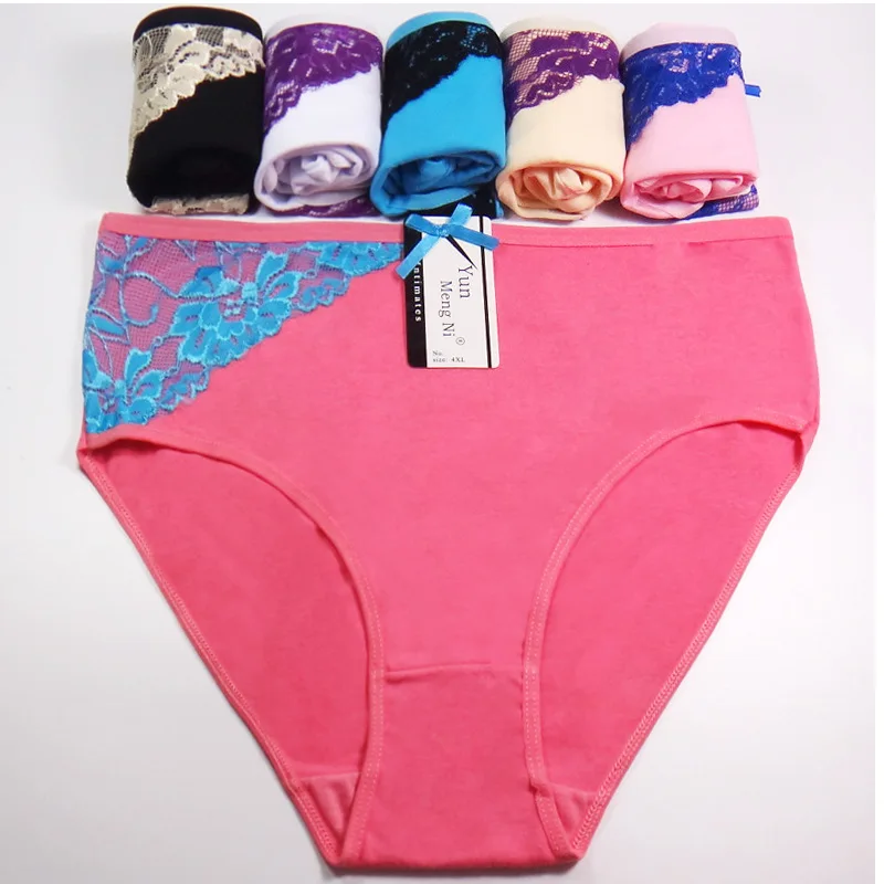 6pcs/lot Plus Size Underwear Women Lingerie Ladies' Panties 4XL Cotton