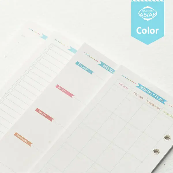 Dokibook Colorful Notebook Papers A5 A6 Pages Planner ... Dokibook Colorful Notebook Papers A5 A6 Pages Planner ...