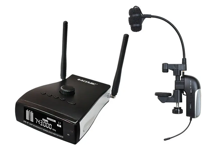 Wireless Violin Microphone System Professional PR 8/VT 20 Pro UHF 80M