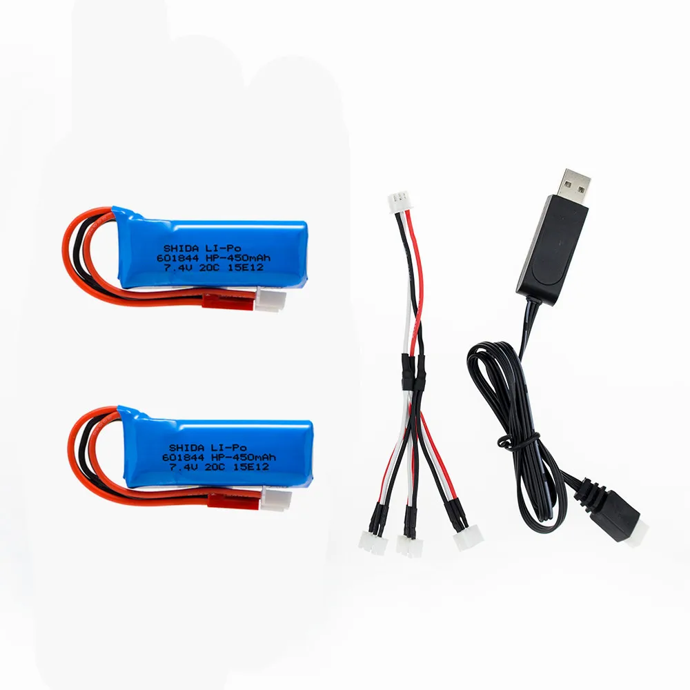 2 3 4 5 шт./лот 7 в 450 мАч 20C Lipo аккумулятор 2S usb зарядное устройство и кабель для WLtoys K969