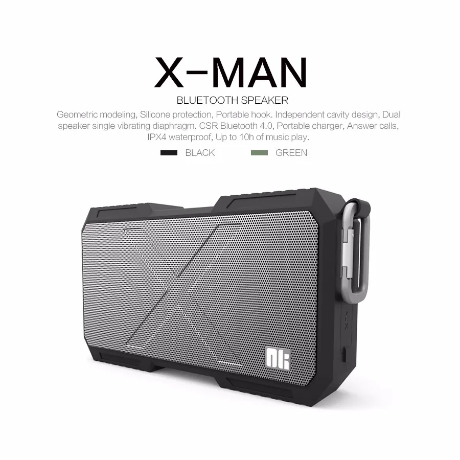 Nillkin X-1 Bluetooth Динамик Power Bank Водонепроницаемая портативная колоночная коробка Музыка Громкоговоритель Стерео Hi-Fi для iPhone Для Xiaomi