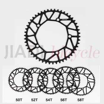 

MUQZI Foldable Bicycle Positive And Negative Rounded Tooth Plate 50T 52T 54T 56T 58T 130BCD All Hollow Chain Wheel Ultra-light