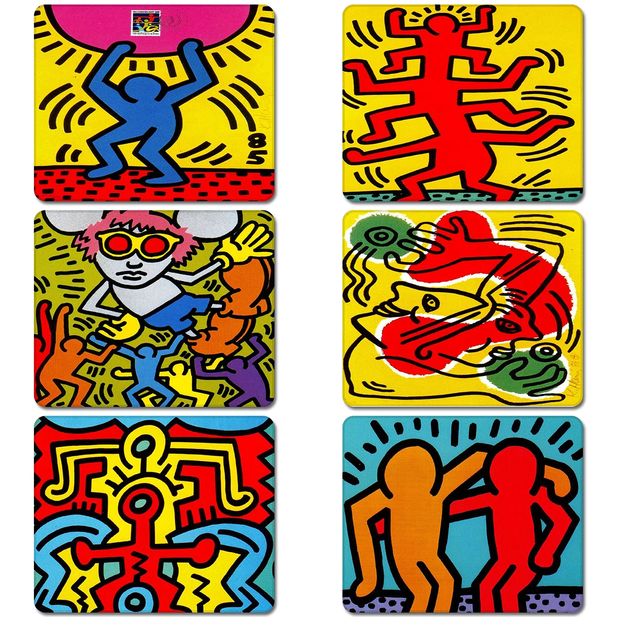 

Keith Haring Abstract Art Cool Designs Nature Rubber Table Mouse Pad Laptop Computer Enclosure Mousepad Mat