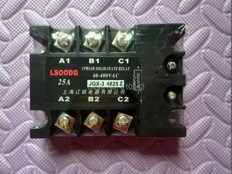 

JGX-3-4825Z 40-480VAC 4-32VD DC to AC Three phase Solid state relay SSR relay Free shipping