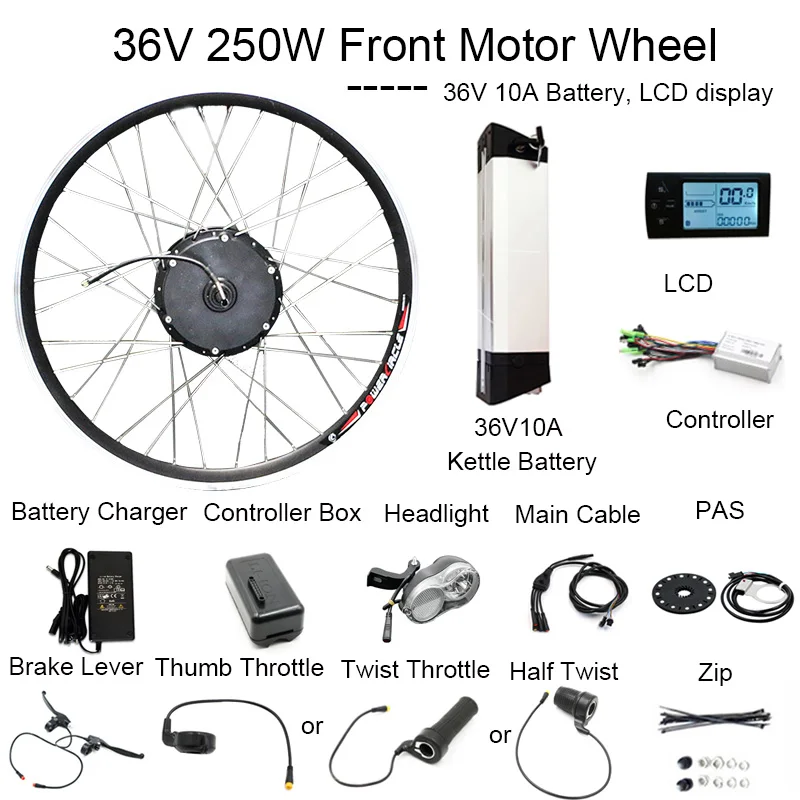 36V мощный 12 asamsung Батарея 250 Вт 350 Вт 500 Вт мотор для электрического велосипеда комплект LCD900 Дисплей регулятор вентильного двигателя горный электровелосипед Запчасти - Цвет: 36V10A250WLCD