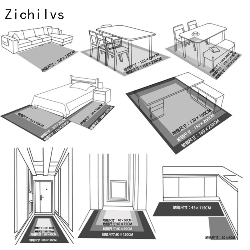 Zichilvs, современный геометрический минимализм в скандинавском стиле, ковер и ковер для дома, гостиной, спальни, прикроватный большой Противоскользящий пол для дома