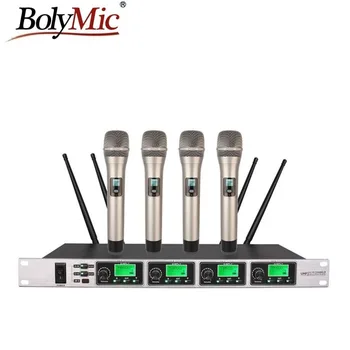 

Bolymic UHF Wireless microphone handheld PLL 4 Channels Wireless microphone draadloze microfono