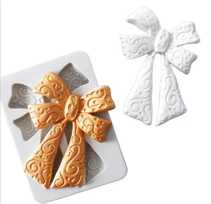 Cake Tool big bow border flower Silicone mold Mould Wedding Chocolate tools fondant Baking Icing Ice | Дом и сад