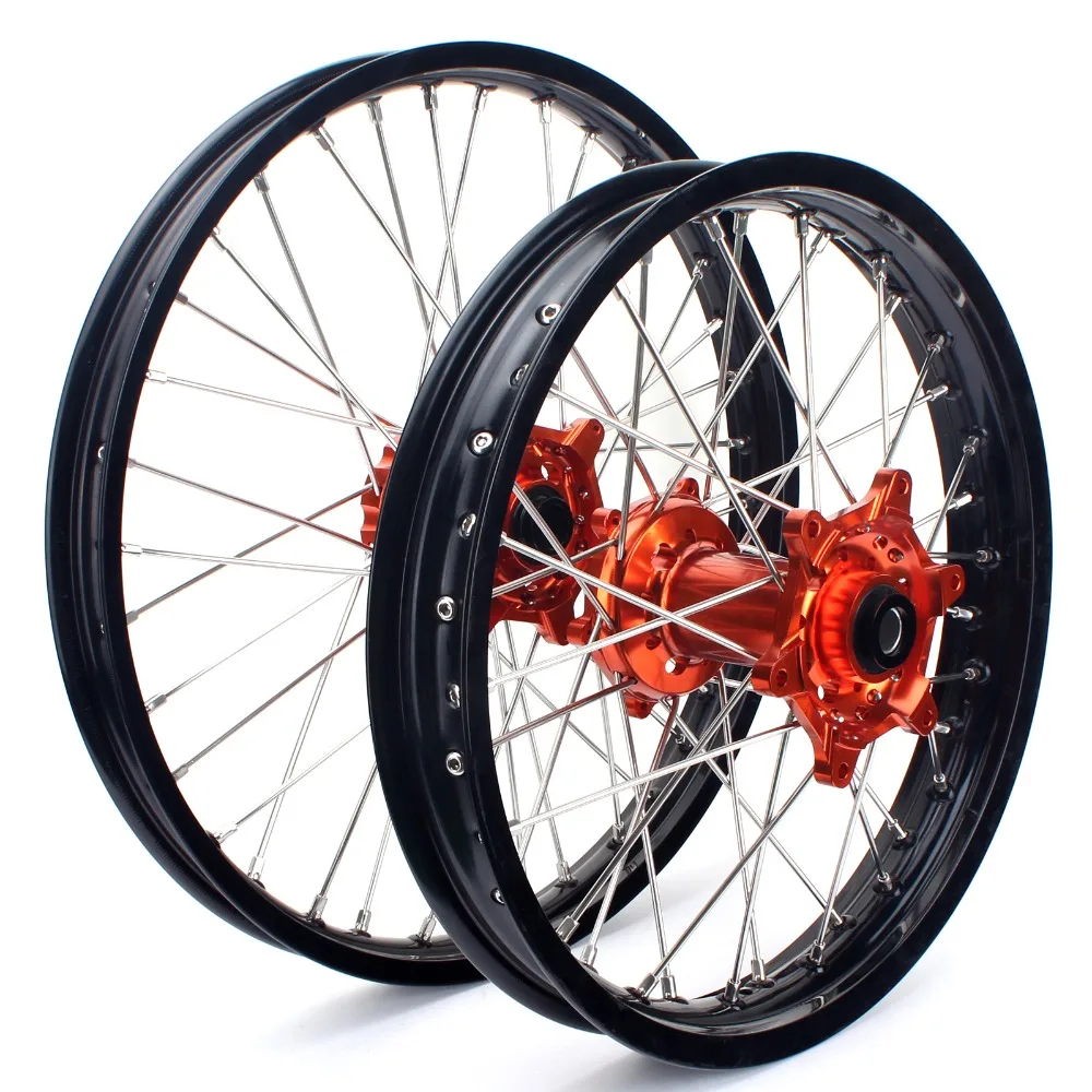 BIKINGBOY 21*1 6 18*2 15 36 спиц MX Передние Задние колесные диски концентраторы для KTM SX 200 450