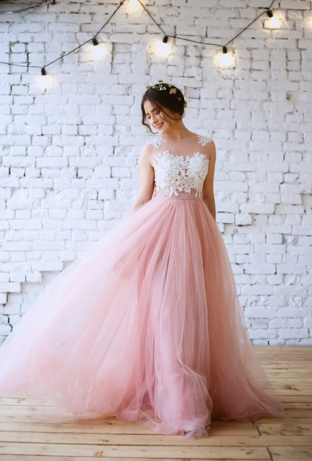 

Elegant Wedding Skirt Light Pink A Line Tutu Skirt Vintage Long Maxi Tulle Court Train Lady Skirt Floor Length Elastic band