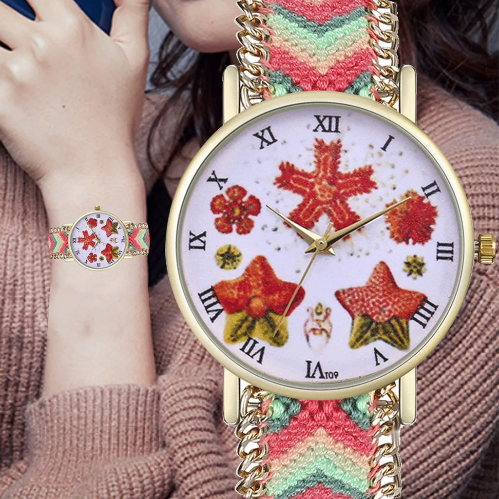 Rosefield Часы montre femme Брендовые с рисунком Мультяшные часы женские повседневные