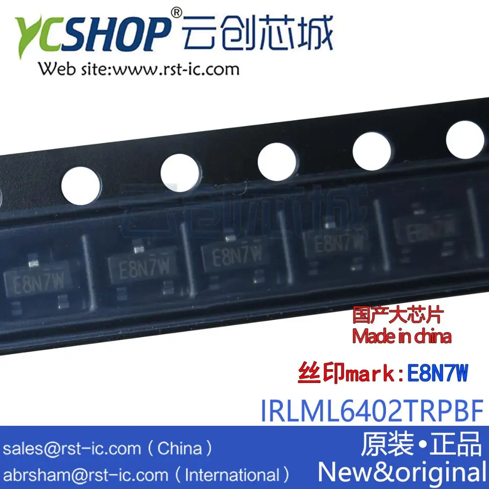 

IRLML6402TRPBF marking E8N7W,BSS84PH6327XTSA2 markning YB,BAR43CFILM marking DB2,2N7002K-T1-GE3 2N7002 marking 7KKVN,SOT-23