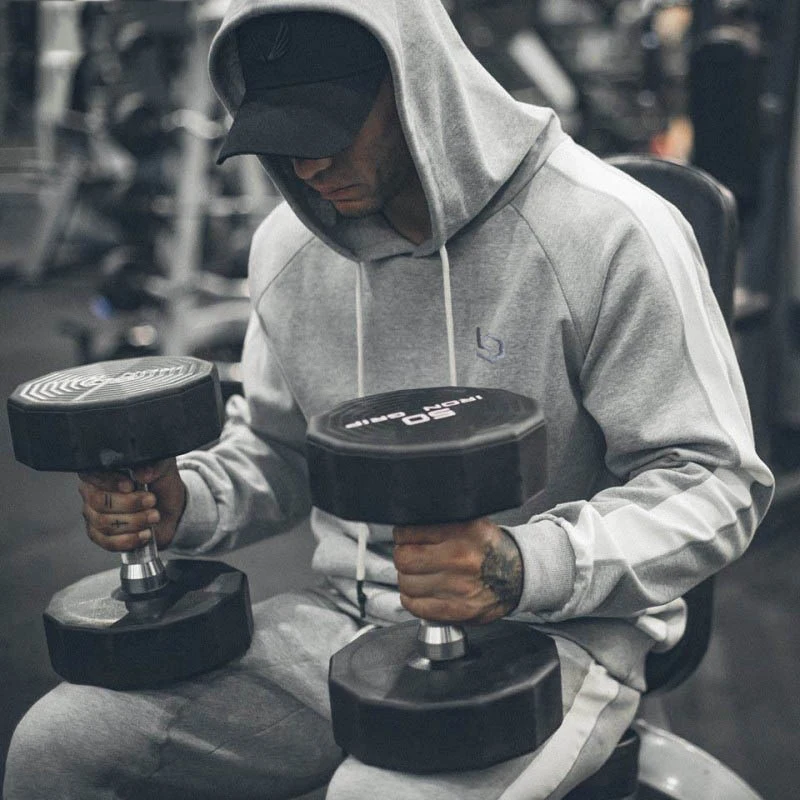 Men Gym Hoodies Fitness Sweatshirt-9