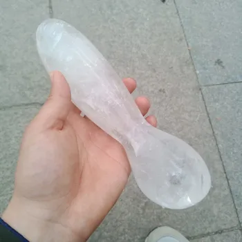 

DHXYZB huge big size crystal clear Wand Massager crystal massage wand pleasure wand natural stoneand minerals massage wand safe