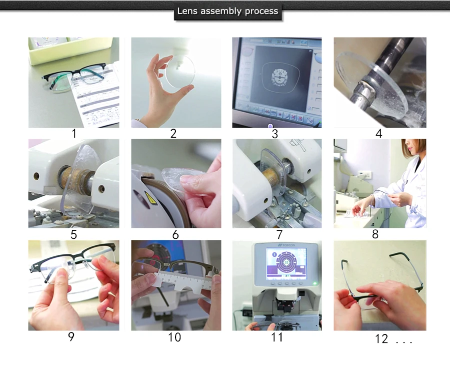 Профессиональная установка по рецепту очков для резки линз устанавливается на раму