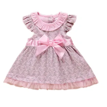 

Princess Cotton Baby Girls Dress Floral Leopard Bow Summer Girl Dresses Kids Clothing Vestidos
