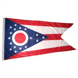 Флаг Штата Огайо 150X90 см баннер 100D Polyester3x5 FT Флаг латунные люверсы 001, бесплатная доставка