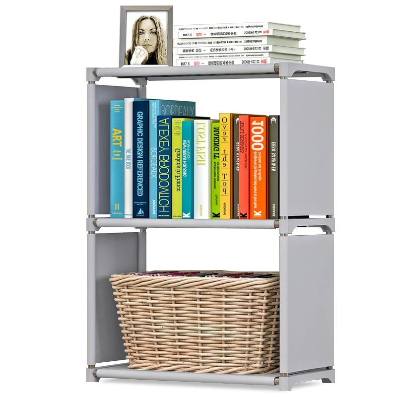 3 الطبقة رف بسيط تجميعها محبوكة النسيج طالب كتاب تخزين لل Oragnizer الاطفال صغيرة الرف خزانة للمنزل الديكور