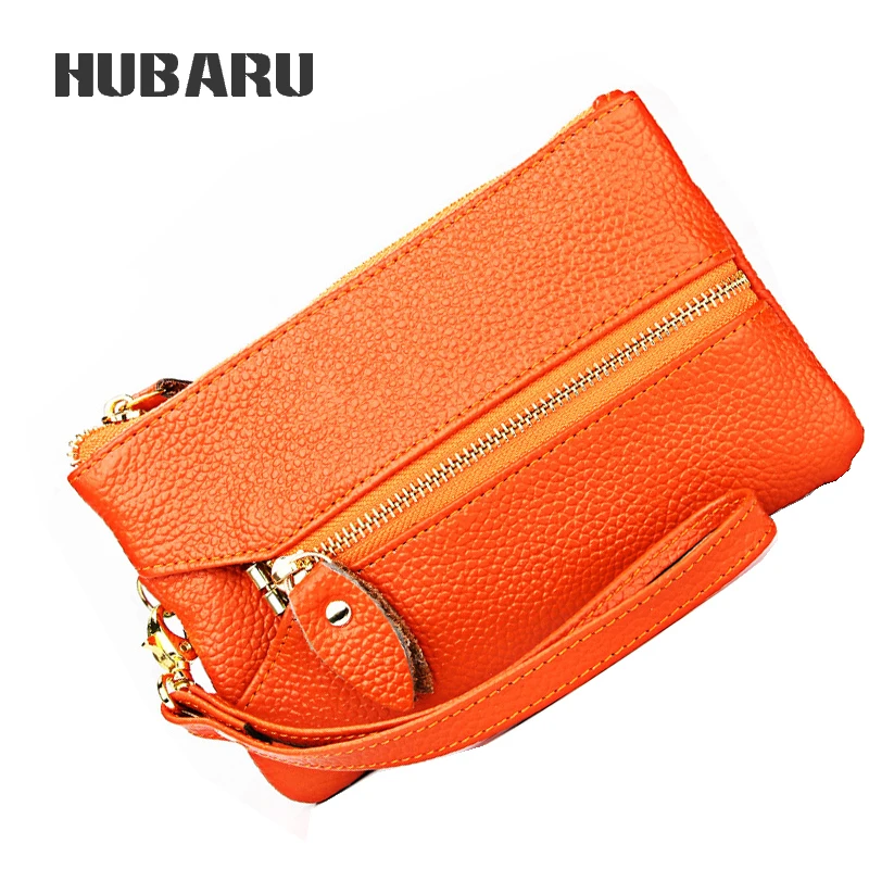 HUBARU Для женщин сцепления кошелек из натуральной кожи Drawstring женский мульти