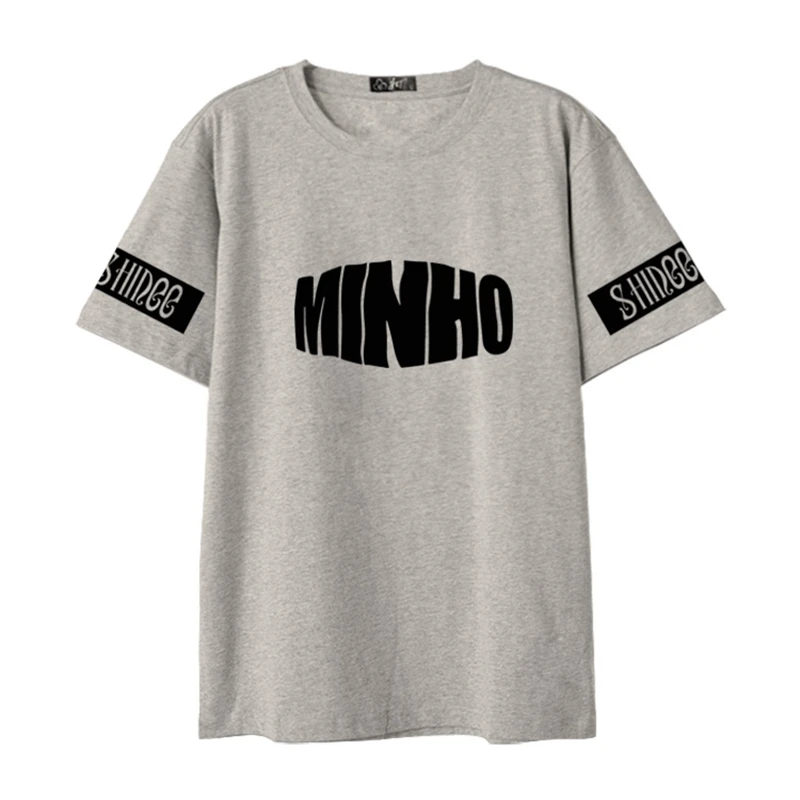 Kpop SHINee men T-shirt ONEW JONG HYUN KEY MINHO TAEMIN Crew Neck short sleeve summer unisex Tshirt New Tee (7)