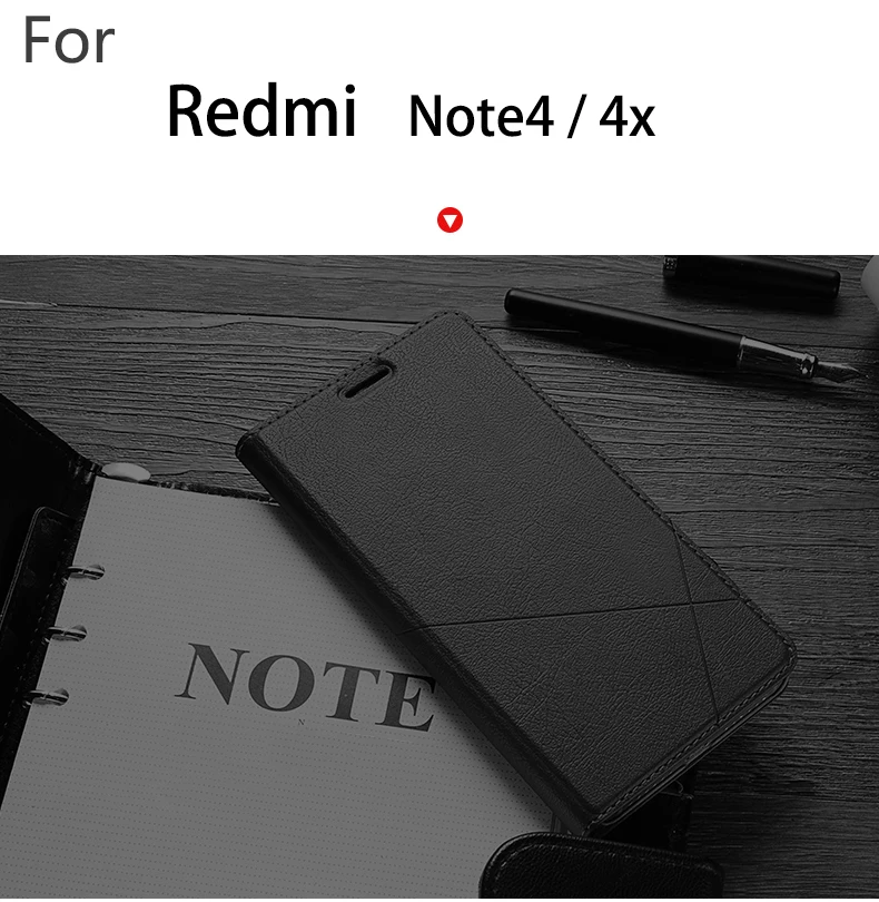 Для Xiaomi Redmi Note 4 и Redmi Note 4x кожаный чехол ручной работы модный флип-чехол из искусственной кожи с отделением для карт и подставкой