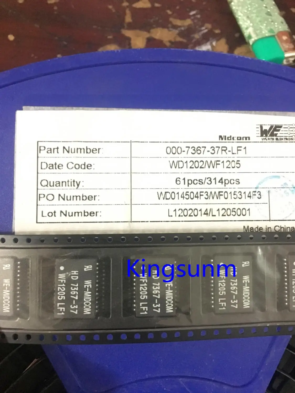 Free shipping 10pcs 000 7367 37R LF1 WE MIDCOM-in Inductors from Home ...