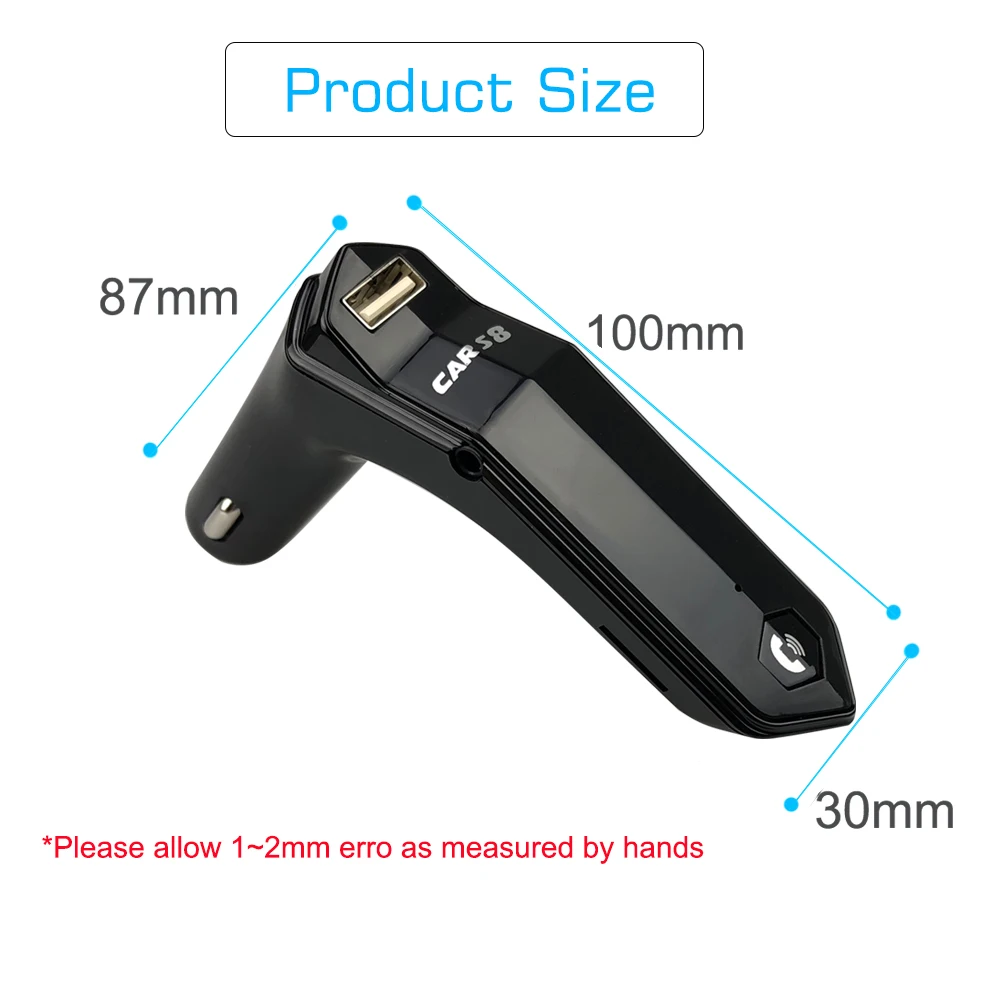 E0193 S8 Bluetooth FM Transmitter Car MP3 Player-5