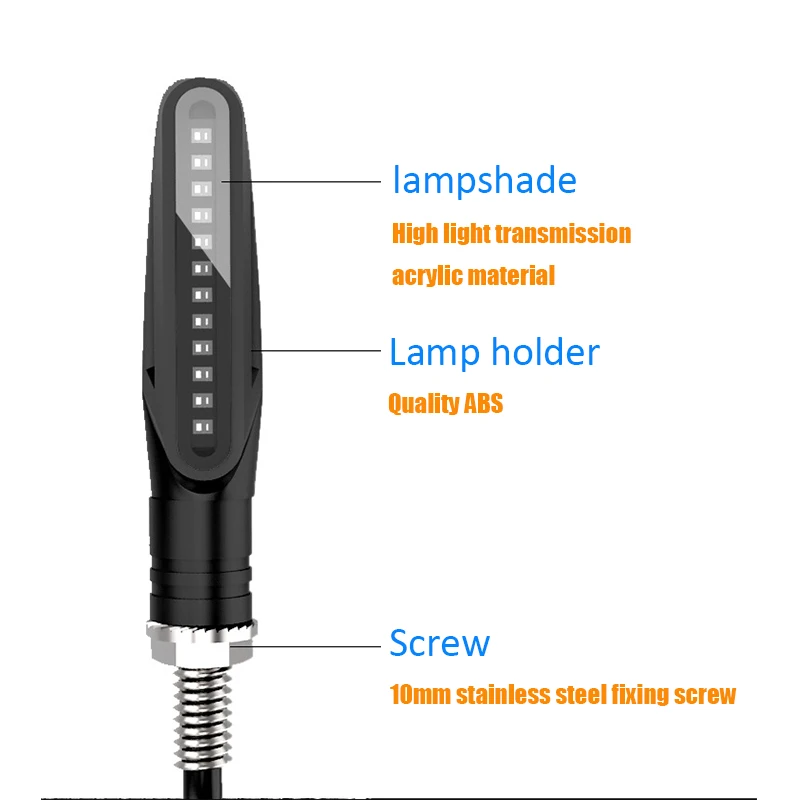 4 шт. светодиодный сигнал поворота мотоцикла лампа с желтым светом индикаторы последовательные сигнальные огни, мигалки гибкий плавный свет