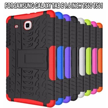 

Hybrid Armor Kickstand Hard TPU +PC Back Bumper Stand Cover Case For Samsung Galaxy Tab E 9.6 inch T560 T561 Tablet Case
