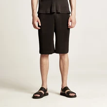 MIYAKE плиссированные шорты мужские летние свободные трендовые прямые шорты с пятью точками тонкие свободные повседневные шорты guanji