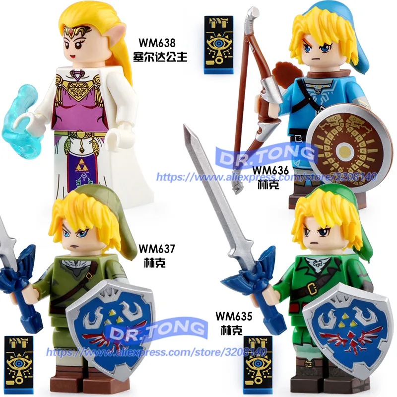 

Single The Legend of Zelda Princess Legoings Link Game Figures Brick Model Anime Building Blocks Toys For Children Gifts WM6053