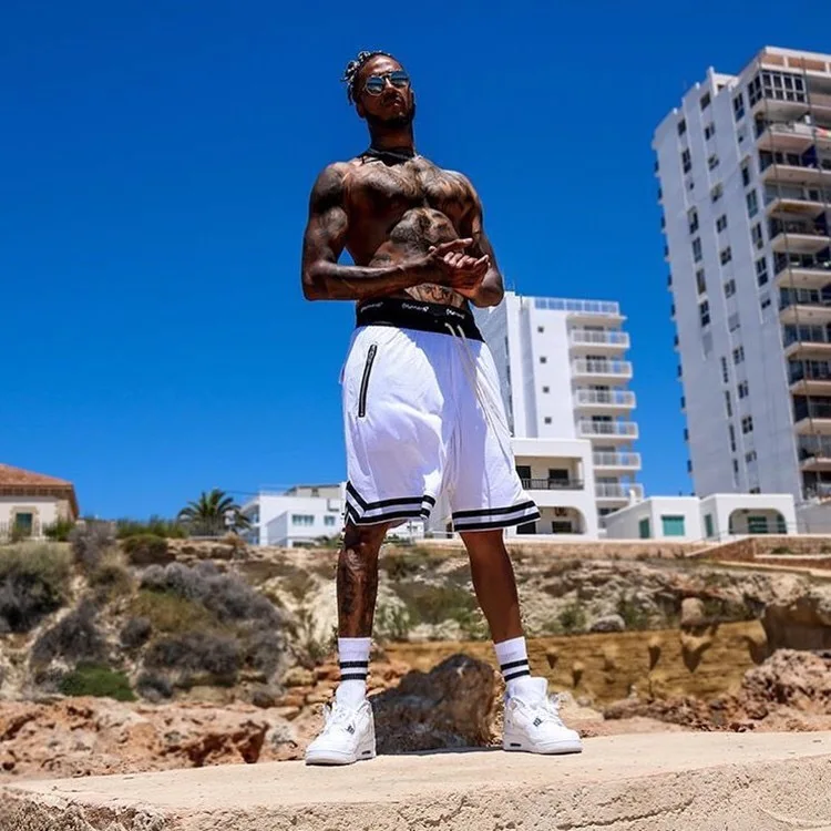 

Man the new fashion 2019 shorts cotton work loose shorts + size men's elastic solid running pants pocket