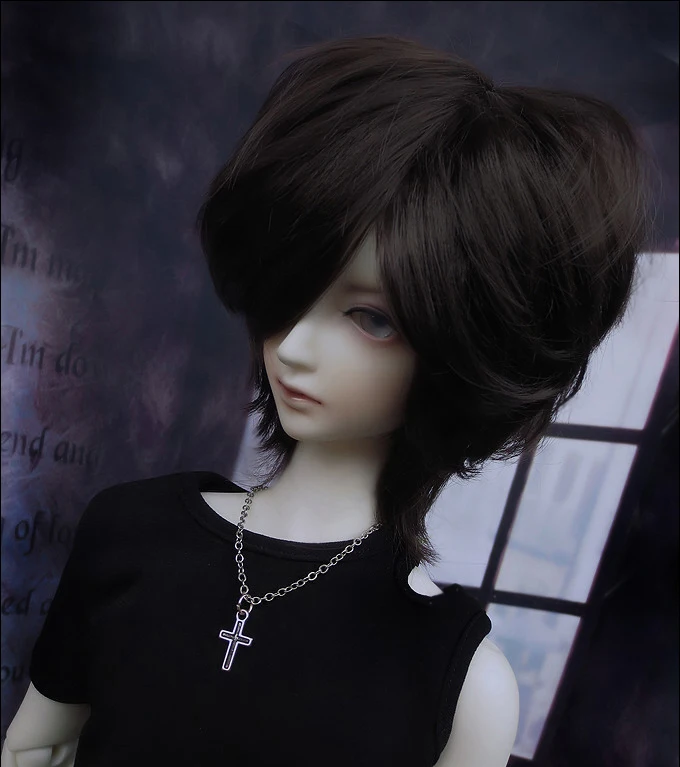 D01-P194 детская игрушка ручной работы 1/4 1/3 кукла аксессуары BJD/SD кукла парик мохер цена короткие волосы черный коричневый