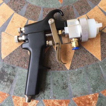 

SAT1182 silver chrome spray paint pistola de pintura air spray gun chroming pressure feed airbrushing double action dual nozzle