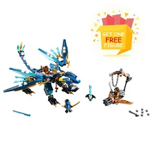

Bela Pogo Compatible Legoe 349Pcs Jay's Elemental Dragon Jay Cyren Ninjagoe Thunder Swordsman Building Blocks Bricks
