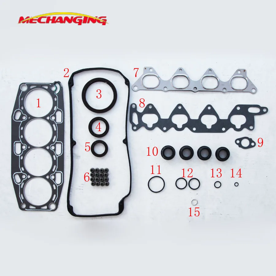 

For MITSUBISHI LANCER V COLT IV SPACE RUNNER 1.8 4G93 N31W Automotive Spare Parts Engine Parts Full Set Engine Gasket MD970445