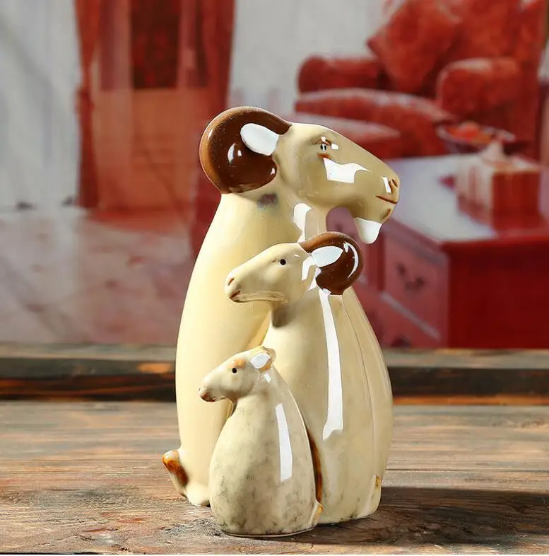 

New Mini cute Family Sheep fairy garden miniatures gnomes crafts figurines for home decoration Desktop Ornament Christmas Decor