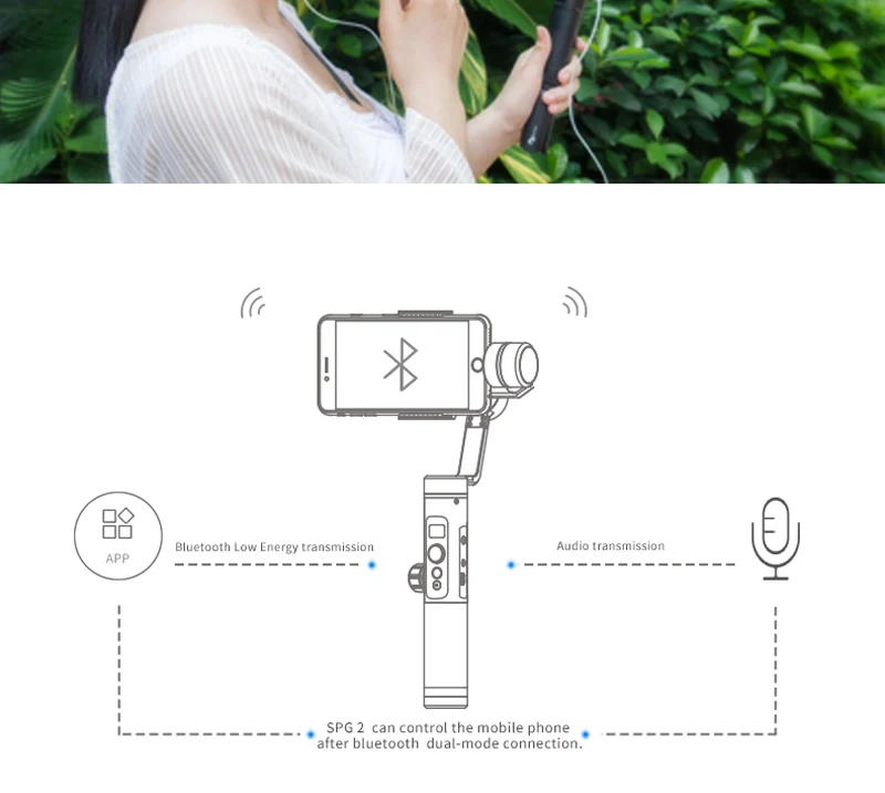 Feiyutech SPG 2 3-осевой портативный мобильный сотовый телефон видеокамеры Стабилизатор для OPPO samsung Xiaomi redmi Gopro 7 iphone XS 8 PK DJI osmo 2