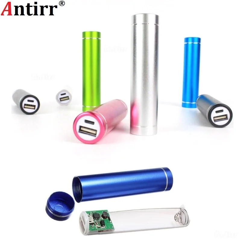 

Multicolor Metal Power Bank DIY Kit Storage Case Box Free welding Suit 1X 18650 Battery 5V 1A USB External Charger smart phone