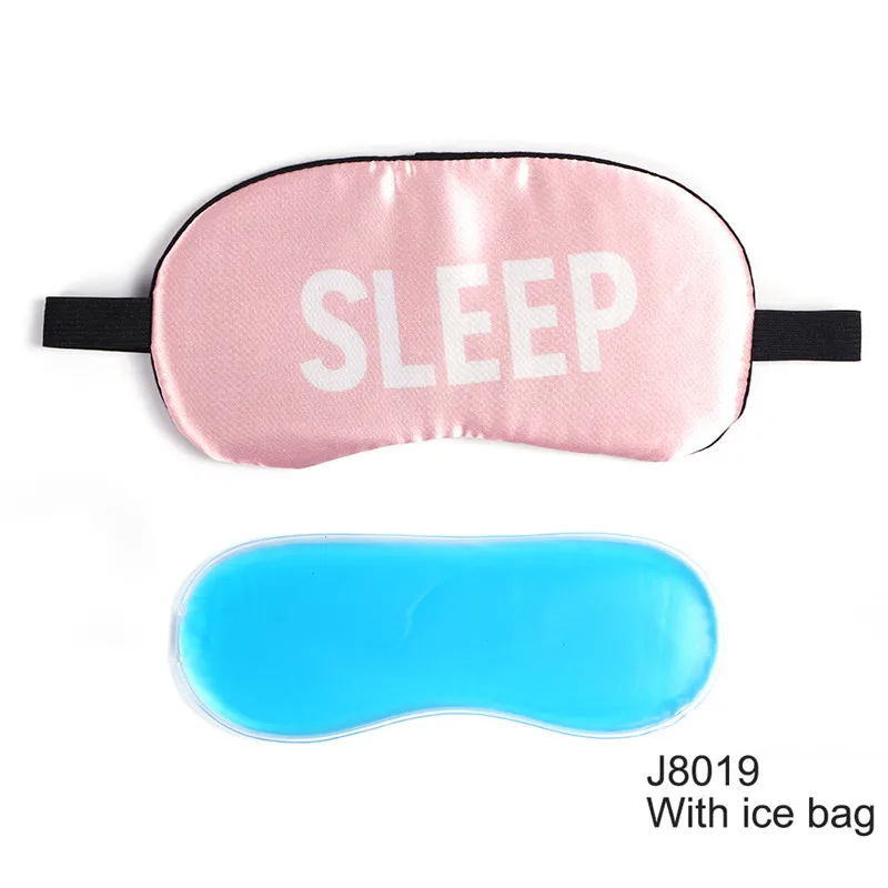 Funny Cartoon Eye Cover Sleeping Mask Creative Eyepatch Sleep Mask Travel Relax Eye Band Sleeping Aid Kids Blindfold - Цвет: J8019 with ice bag