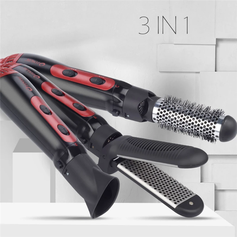 

3 In 1 Multifunction Hair Styling Tools Hairdryer Hair Curler Hair Blow Dryer Comb Fast Straight Hair Brush Volume Curly Comb