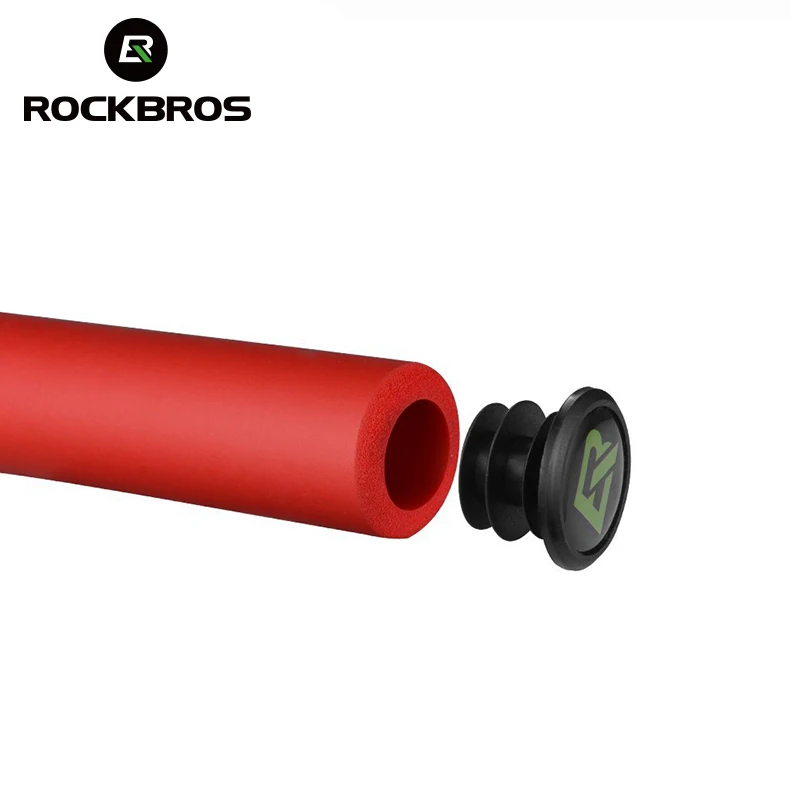 ROCKBROS الدراجة Girps خفيفة مادة سيليكون المقود Girps MTB دراجة المقود المضادة للانزلاق الدراجات القبضات دراجة أجزاء