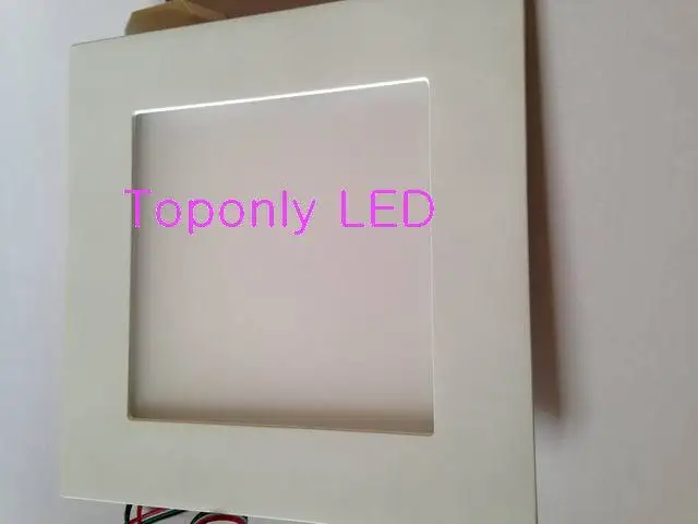 Conduziu a Lâmpada do Painel Painel plus Ac dc Adaptador plus Controle 10 w 200x200mm Ultra Fino Rgb Quadrados Levou Plana Luz da Cor Cheia plus Ac dc Remoto rf 50 Pçs e lote Promoção 3 color led panel