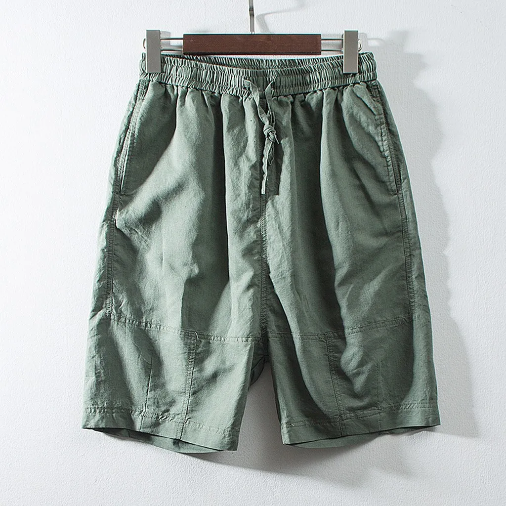 

Vintage Pants Men Cotton Linen Casual Loose Solid Trousers Men Drawstring Pockets Baggy Men Pants L0528