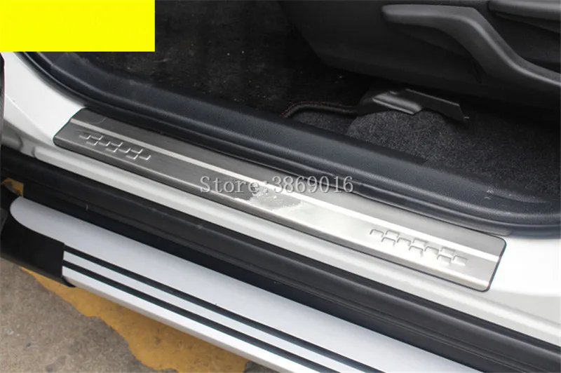 Нержавеющая сталь Накладка порога двери Добро пожаловать педаль порог автомобильные аксессуары Подходит для Toyota RAV4 2013
