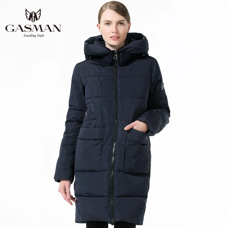 GASMAN Plus Size Coat Women Winter 2018 New Fashion Thickening Bio Down Jacket Long Women's Hooded Warm Parka Overcoats 6XL 5XL