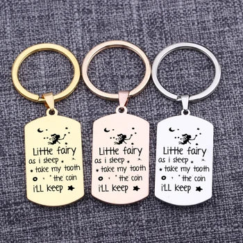 

Engraved Angel Keytag Little Fairy As I Sleep Take My Mouth Dog Tag Army Keyring Moon Star Gifts Pendant Jewelry Bag Charms
