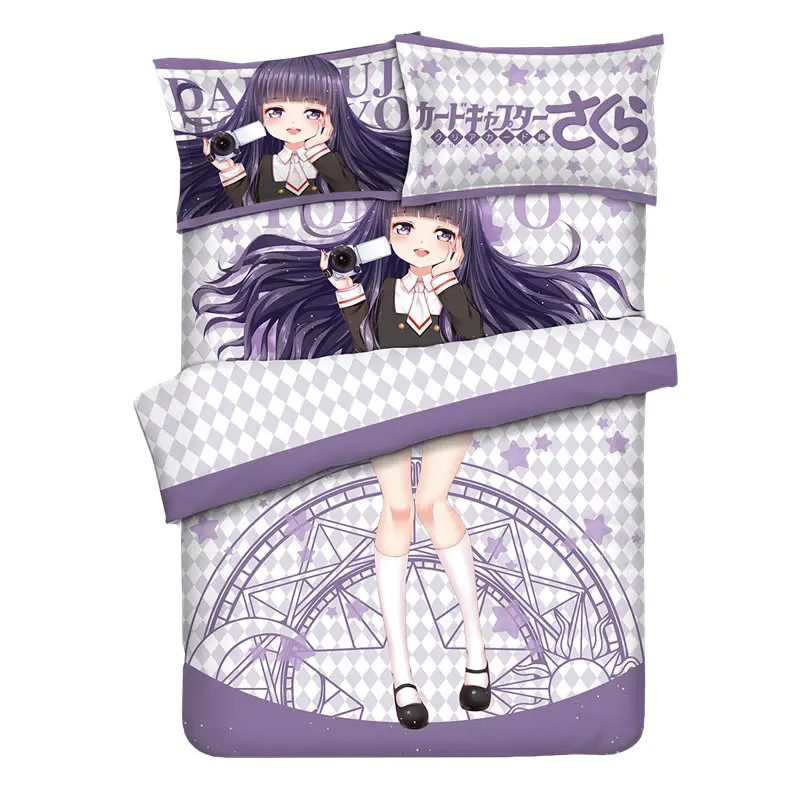 

Japanese Anime Card Captor Sakura Otaku Bedding Linen Bedding Set Bed Sheet or Duvet Cover with Two Pillow cases